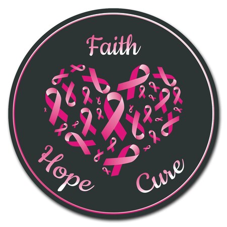 Signmission Faith Hope Cure Circle Corrugated Plastic Sign C-12-CIR-Faith Hope Cure
